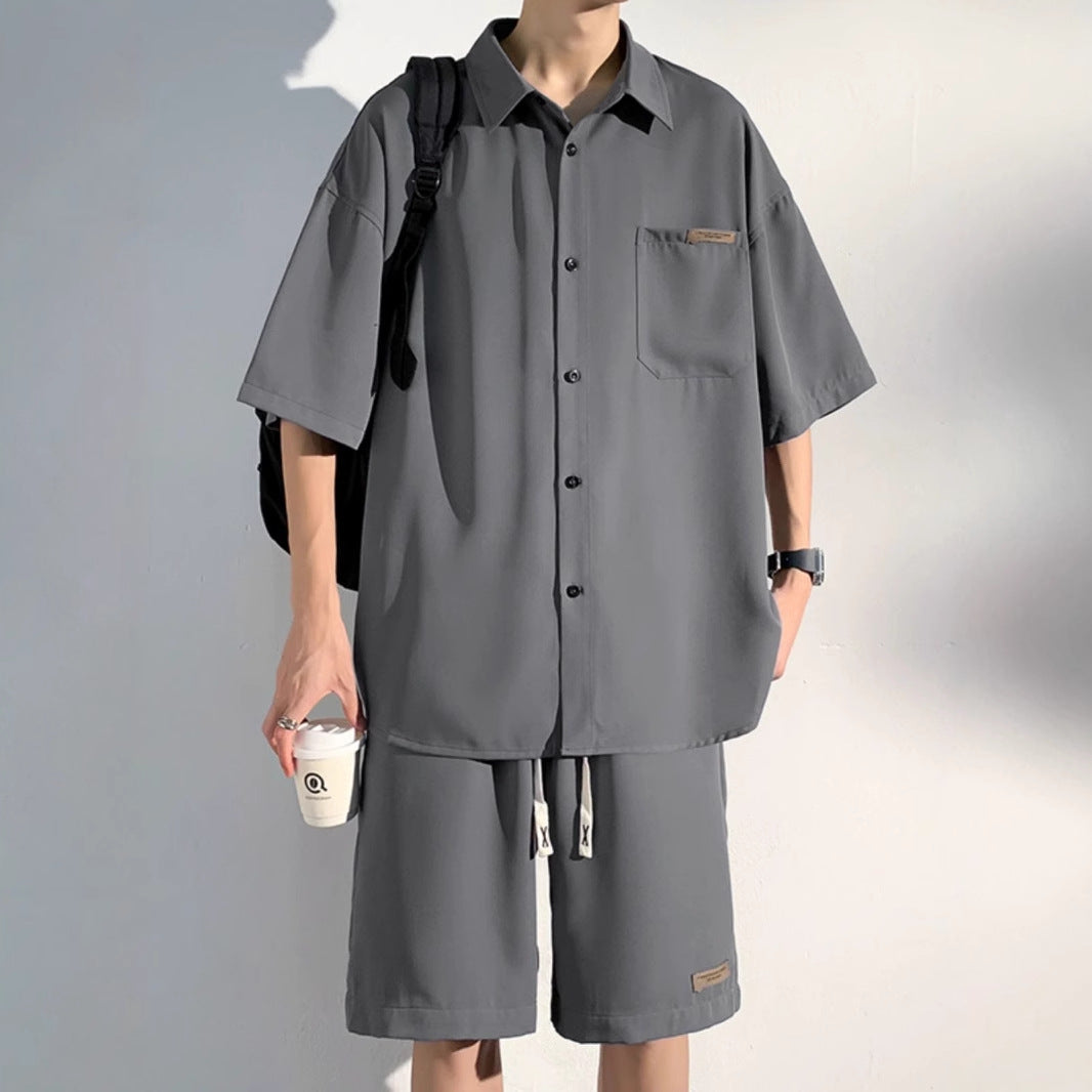 Men's Fashionable Casual Loose Short-Sleeve Suit