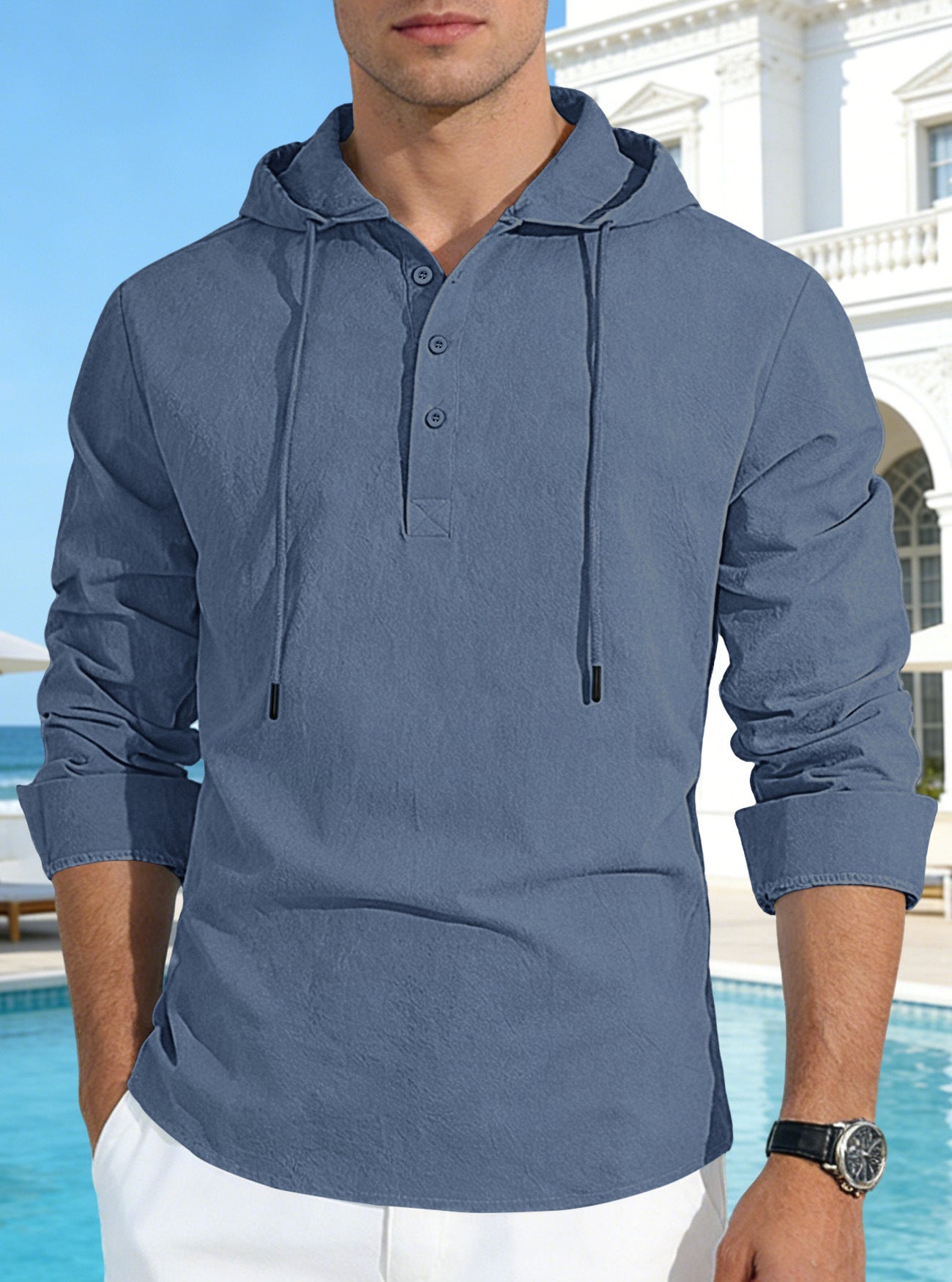 Button-up Cotton-Linen Shirt for Everyday & Vacation Wear