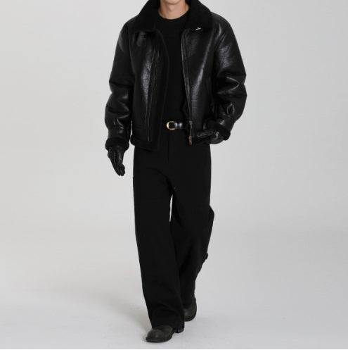 Men's Winter Warm Loose Lambswool Coat