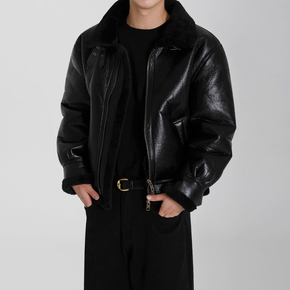 Men's Winter Warm Loose Lambswool Coat