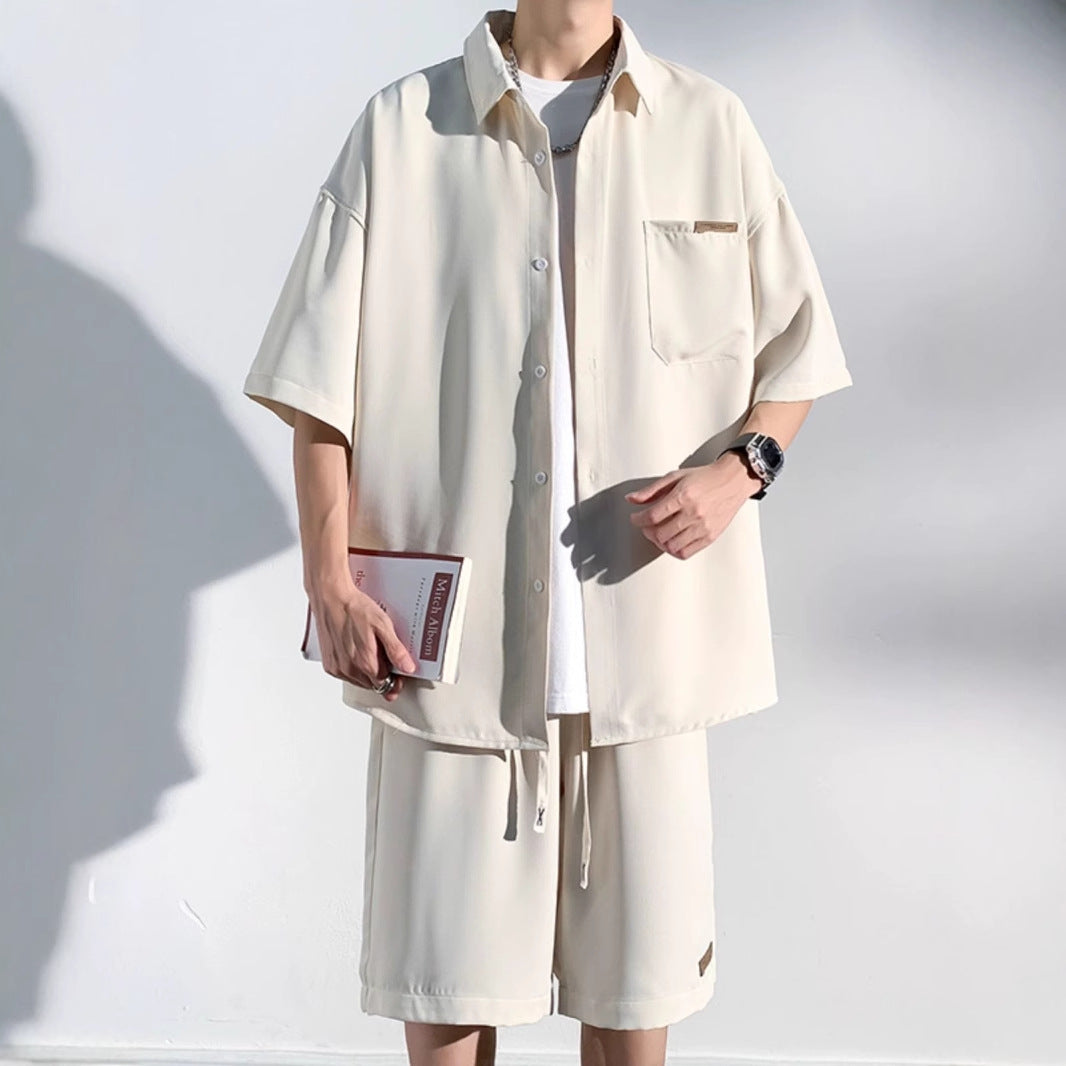 Men's Fashionable Casual Loose Short-Sleeve Suit