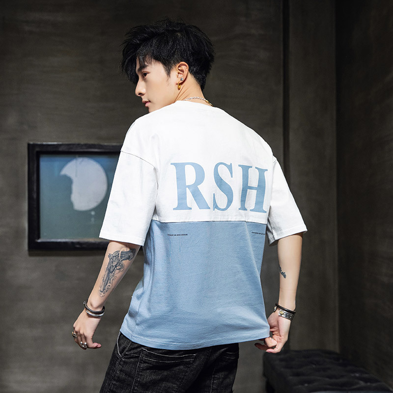Loose casual half sleeve T-shirt men - Image 2